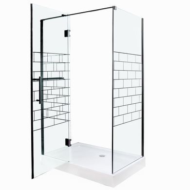 Душевая кабина INSANA VENZA 120х80х205 / профиль черный / стекло прозрачное + поддон (А0048483)