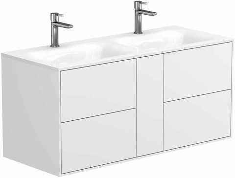 Тумба підвісна MIRAGGIO SPACE + раковина JESSEL 1100 D / біла (8815426)