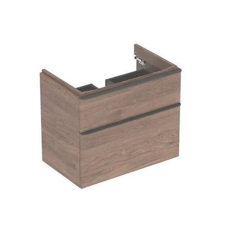 Шафка для умивальника GEBERIT SMYLE SQUARE з двома ящиками: B=73.4 см, H=61.7 см, T=47 см, горіх темний (500.353.JR.1)