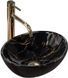Раковина REA SOFIA MINI MARBLE SHINE 27х35 / черная (REA-U6963)