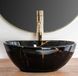 Раковина REA SOFIA MINI MARBLE SHINE 27х35 / черная (REA-U6963)