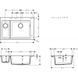 Кухонна мийка подвійна HANSGROHE S510-F635 77х51 180/450 STONEGREY (43315290)