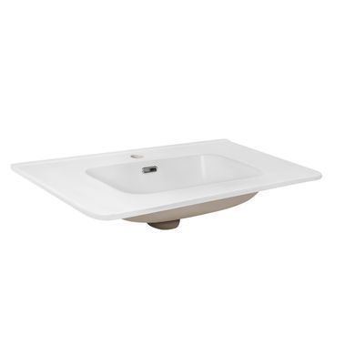Раковина QTAP ALBATROSS 9H 46х80 / донный клапан (QT01119080HW)