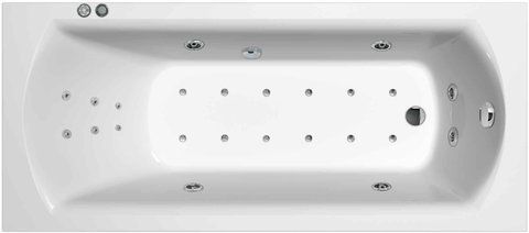 Ванна акрилова гідромасажна RAVAK DOMINO II 170х75 BEAUTY PRO (GMSR1726)