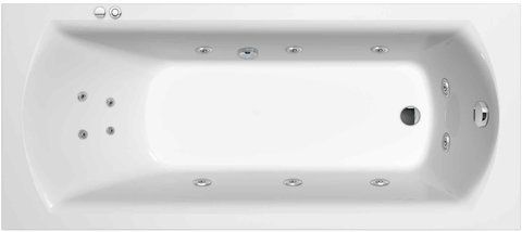 Ванна акрилова гідромасажна RAVAK DOMINO II 170х75 RELAX PRO (GMSR1723)