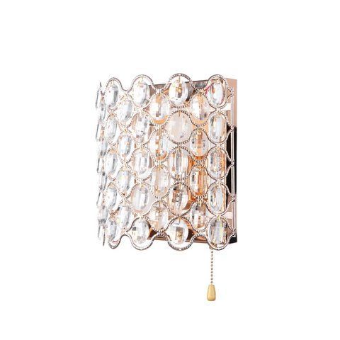 Бра настенное накладная LED хрустальное с выключателем BCL-484W/2*E14+16*0.5W