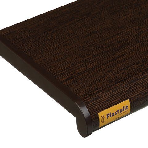 Подоконник пластиковый PLASTOLIT 45 / венге глянцевый (100)