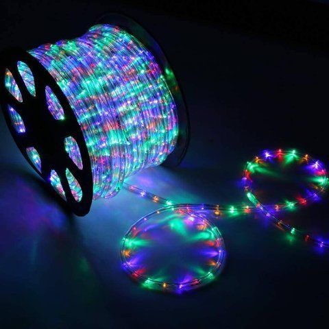 Стрічка дюралайт світлодіодна RGB 220V 8W MULTI IP44 1M (BY-007)