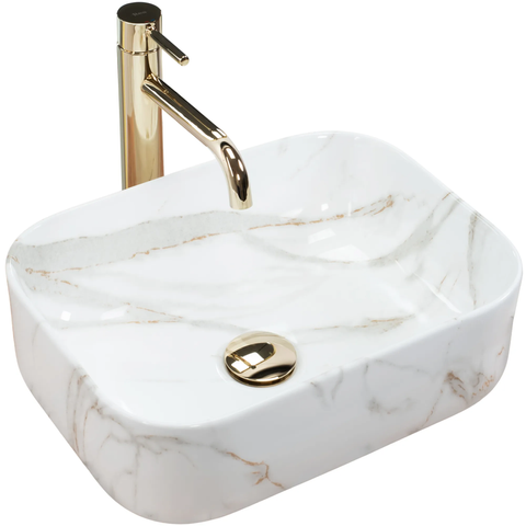 Раковина REA DEMI MINI AIAX SHINY 31х40.5 / мрамор (REA-U5065)