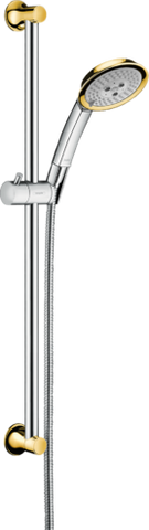 Душовий набір HANSGROHE RAINDANCE CLASSIC 100 3JET / душова штанга / 65см / золото (27843090)