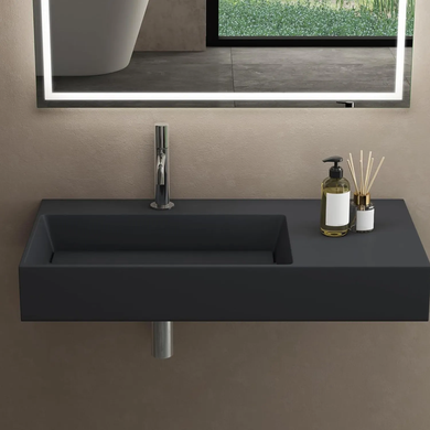 Раковина из искусственного камня REA ARCHI GREY MATT 43х75 / мрамор (REA-U4303)