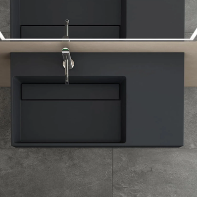 Раковина из искусственного камня REA ARCHI GREY MATT 43х75 / мрамор (REA-U4303)