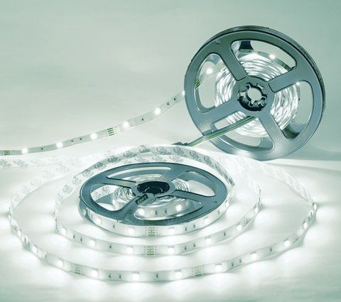 Світлодіодна стрічка негерметична холодний відтінок 12V 3.6W 2835 CW PCB IP20 1M (BY-030/60)