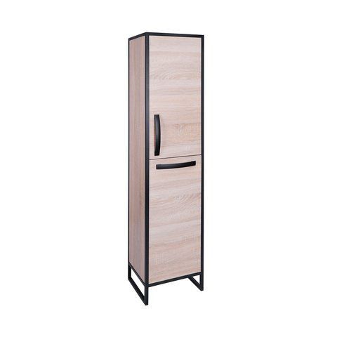 Пенал підлоговий QTAP TAURUS 350х1750х300 WHITISH OAK з кошиком для білизни QT2475PN175KRWO
