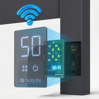 Электрический полотенцесушитель NAVIN LEVANTE 450х1400 R SENSOR Wi-Fi / черный муар (12-257055-4514)