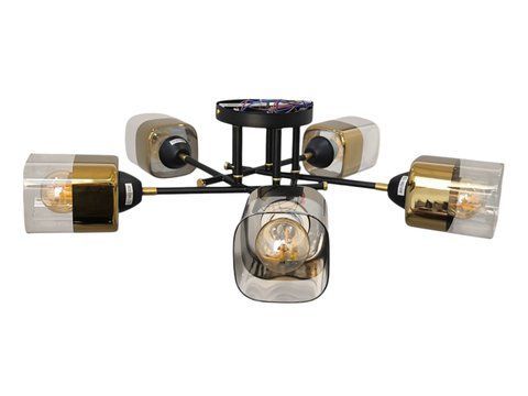 Минималистичная люстра BR-270S/5 E27 PB+BK