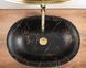 Раковина REA ROMA MARBLE 56х40 / черная / золото (REA-U5609)