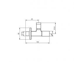 Вентиль EMMEVI PICASSO стоп фільтр 1/2*М10 (C02277 CR)