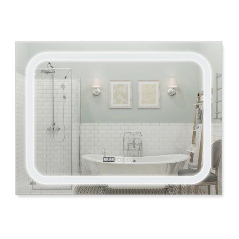 Дзеркало QTAP MIDEYA 800х600 (DC-F906) з LED-підсвічуванням та антизапотіванням QT2078F906W, 600х800