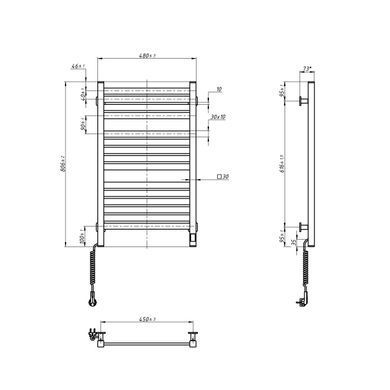 Електрична рушникосушарка NAVIN АВАНГАРД 480х800 L SENSOR Wi-Fi / біла (12-172155-4880)