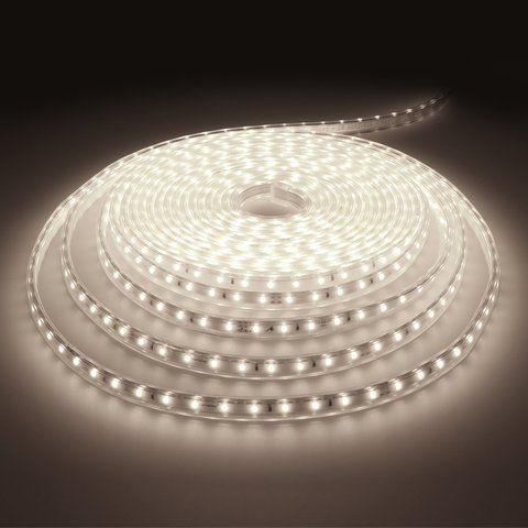 Світлодіодна стрічка вологозахищена холодний відтінок 220V 10.8W 2835 CW BROWN IP67 1M (BY-032/60)