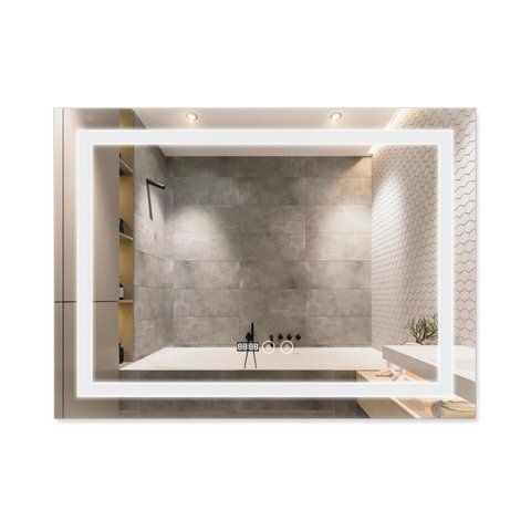 Зеркало QTAP MIDEYA 800х600 (DC-F904) с LED-подсветкой и антизапотеванием QT2078F904W, 600х800