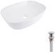 Раковина QTAP CARDINAL 500&times;380&times;140 WHITE + донний клапан POP-UP PU02 (QT04116302W48464)