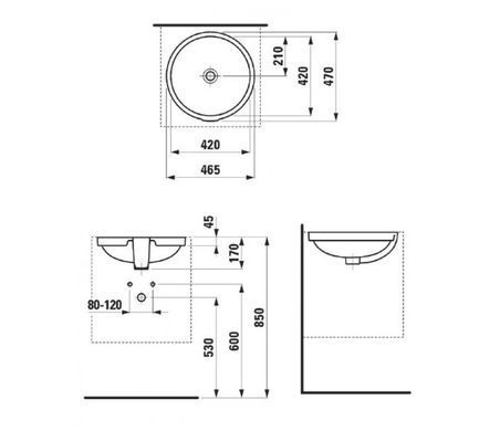 Раковина LAUFEN PRO 42х42 (H8189610001091)