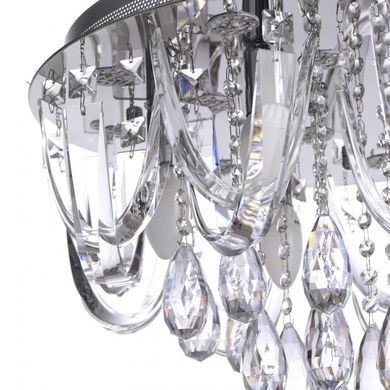 Люстра стельова кришталева з підсвічуванням LED E14 45W GLASS (BR-01 454С/9)
