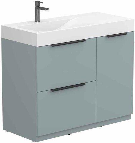 Тумба підлогова MIRAGGIO ALBA / лагуна + раковина VIOLA 1000 L (8815470)