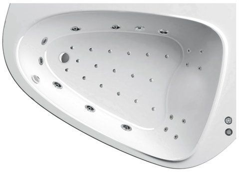 Ванна акрилова гідромасажна RAVAK LOVESTORY II R 196х139 POWER ULTRA (GMSR1399)