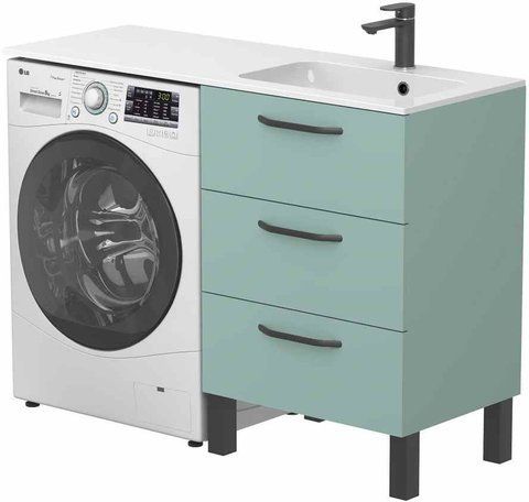 Тумба підлогова MIRAGGIO TESSA / зелена + раковина DELLA 1200 R (8815283)